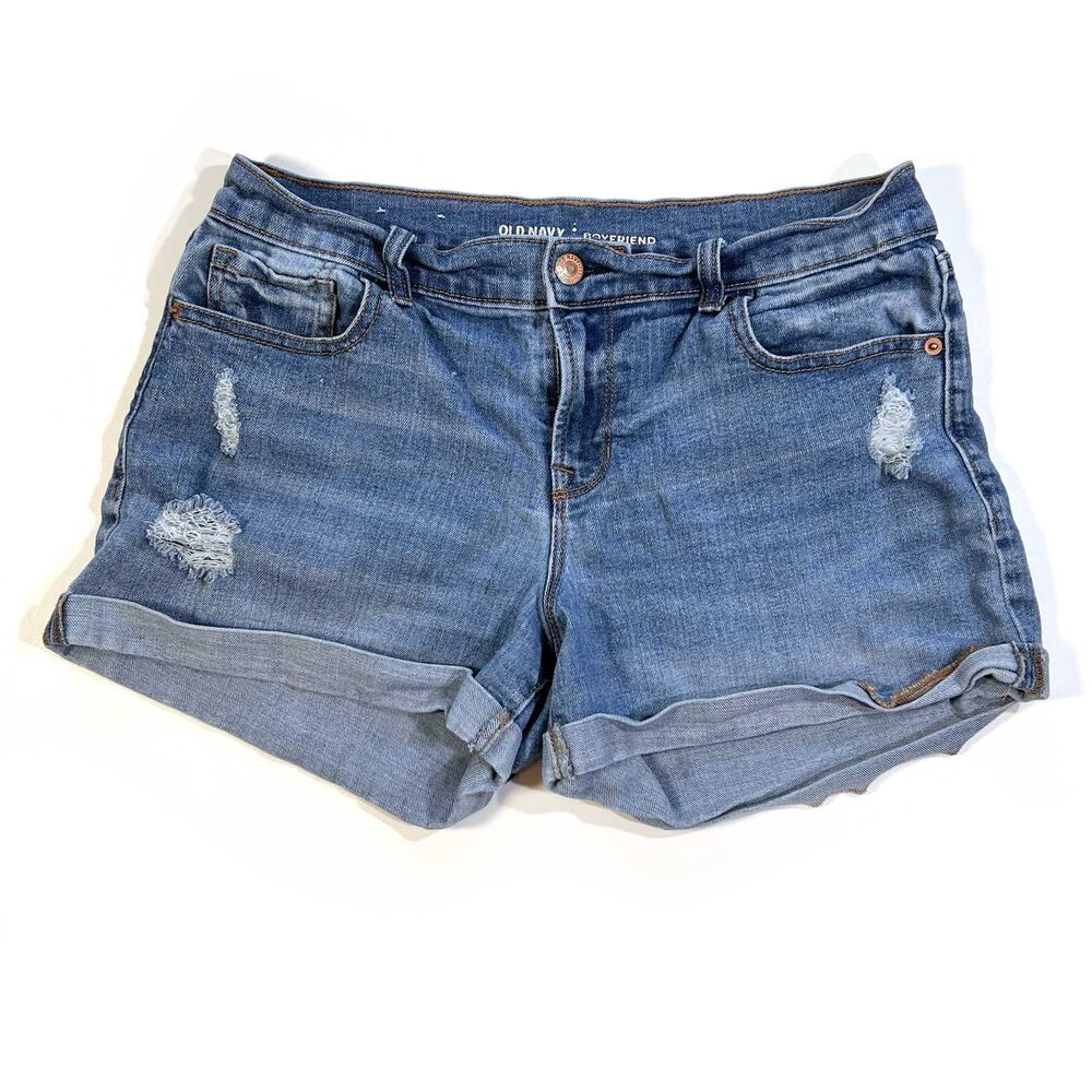 Old Navy Cuffed Boyfriend The Drew Mid Rise Stretch Shorts - Picture 2 of 7